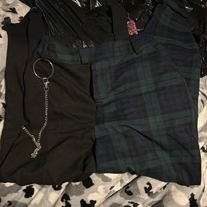 Grunge style pants, half & half